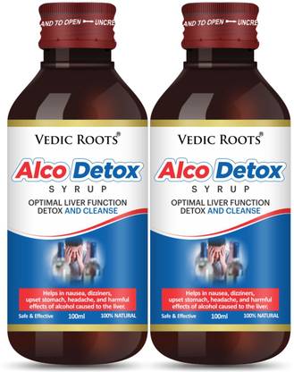 Vedic Roots Ayurvedic Alco Detox Syrup|Alcoholic & Fatty Liver Detox,Improve Liver Functions