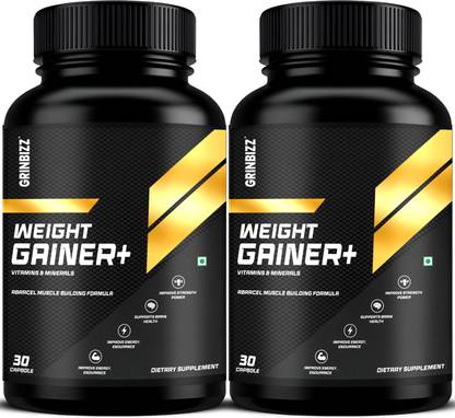 grinbizz Weight Gainer Capsule Ayurvedic Capsules For Increase Body Weigh , Mass , Muscle