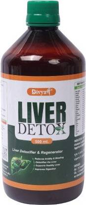 Divya Shree liver Detox Syrup Fatty Liver Care, Body Detox Support Plant-Based Liver Support