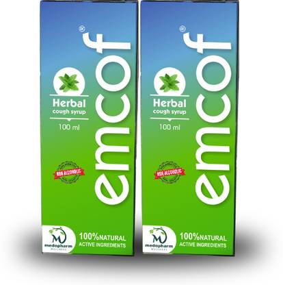 Medopharm Wellness Emcof Ayurvedic Cough Syrup 100 ml. Combo | Support Respiratory System