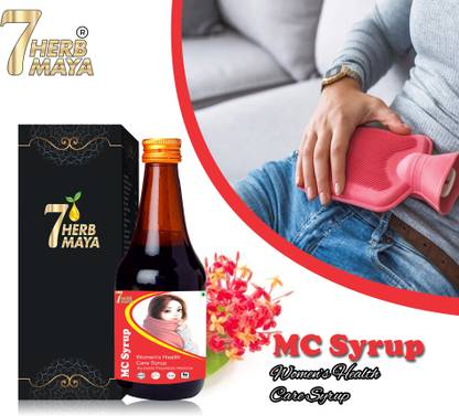 7Herbmaya Ayurveda MC Syrup for Hormone Balance, PCOS, Period Pain relief and Mood Swings