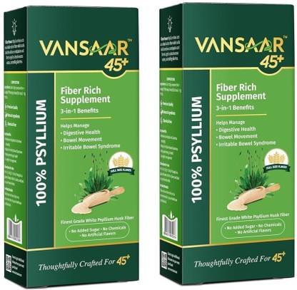 VANSAAR Isabgol Husk Fiber Supplement 90g (Pack of 2)