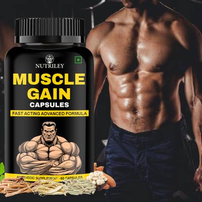 NUTRILEY Muscle gain capsule, bodybuilding supplements, Weight Gain, Muscle Building