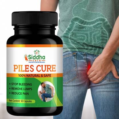 Siddha cure Piles Care Capsules - Relief From Pain, Bleeding & Constipation