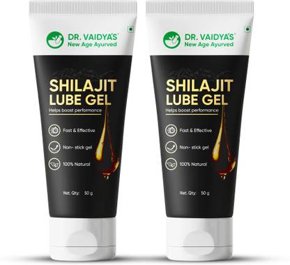 DR. VAIDYA'S Shilajit Lube Gel | First Ever Shilajit Infused Lube Gel | 50g Pack of 2