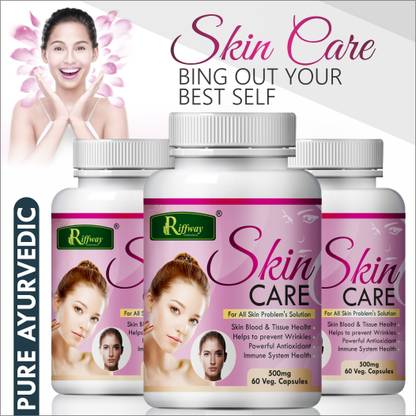Riffway Skin Care Natural: Pill Skin Capsule Prevents Dark Spots & Acne