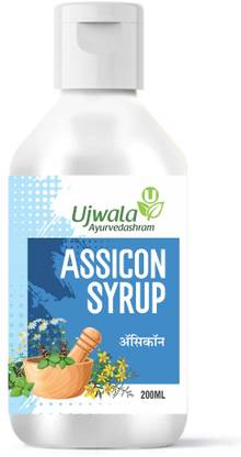 UJWALA AYURVEDASHRAM Assicon Syrup, Gas relief, Acidity relief, Reduce ...