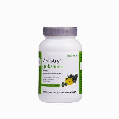 Vedistry Gokshur+ For Vigour & Stamina |Wellness For Men | Piperine For Better Absorption
