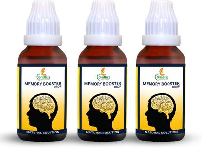 grinbizz Memory Booster Drop/ Increase Memory Power & Focus/Brain Relax/Brain Wellness