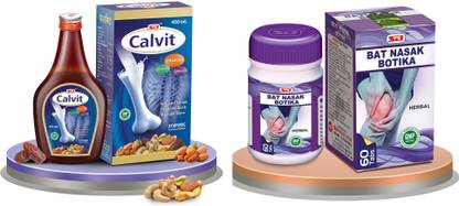 S B HERBO PHARMACEUTICAL Ayurvedic Magic Bat Nasak Botika 60 Tablet with Calvit Syp 450 ml Combo