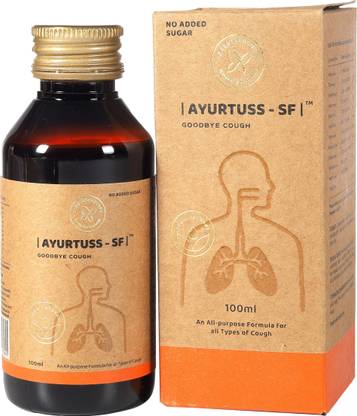 Forestreasures Ayurtuss Cough Syrup | No Added Sugar| For All Types Of Cough | Non Drowsy