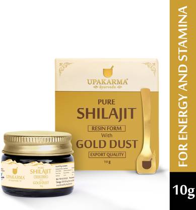 UPAKARMA Shilajit Gold Resin 10g | Contains 24K Gold | Natural Strength & Stamina Booster