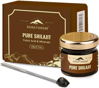 Rasayanam Pure Original Himalayan Shilajit/Shilajeet Resin 20g | Contains 30+ Minerals