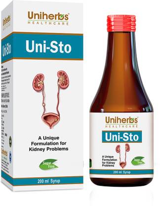 Uniherbs Uni Sto Syrup for Kidney Stone Problems with Herbal Formulation 200 ML