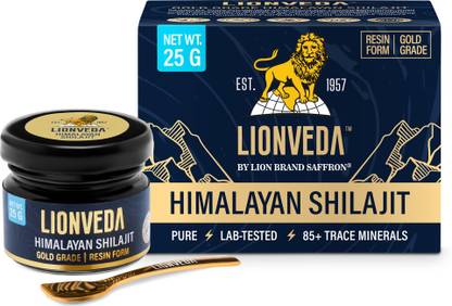 LIONVEDA 25g Original Himalayan Shilajit Resin for Men,Stamina,Power & Gym-Pure & Natural