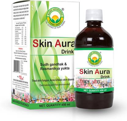 Basic Ayurveda Skin Aura Drink Sudh Gandhak Rasmanikya Yukt 450ml