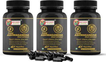 BEST CHOICE NUTRITION Ashwagandha for Performance, High Strength, Boost Muscle Mass & Enhance Immunity