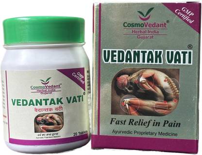 Cosmo Vedant Vaidyarajindia Vedantak Vati pack of 2 (20 tablet each)
