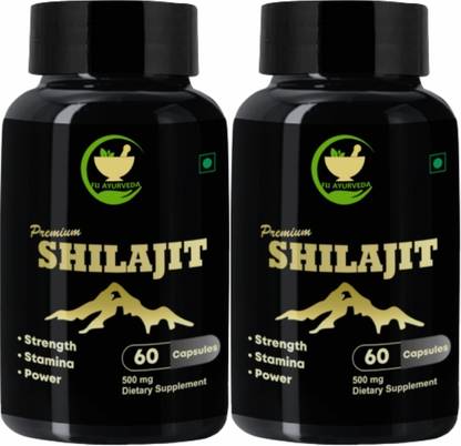 FIJ AYURVEDA Premium Shilajit/Shilajeet Capsule for Stamina & Men Power - 60 Capsules
