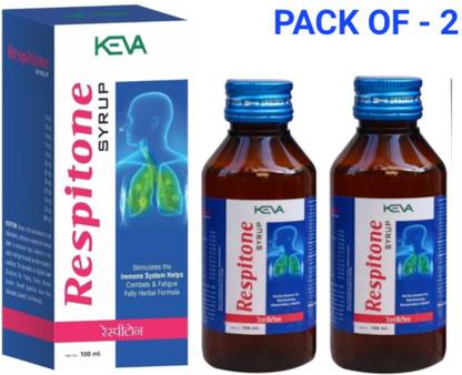 KEVA Respitone Syrup problems like wheezing, cough, cold, Dust allergic (100x2=200ml)