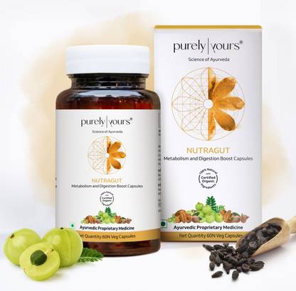 Purely Yours Nutra Gut - Ayurvedic Capsules for Gut Health | Enhanced Digestion & Metabolism