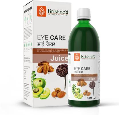 Krishna's Herbal & Ayurveda Natural Herbal Eye Care Juice Supports Eye Health & Overall Wellness - 1000 ml