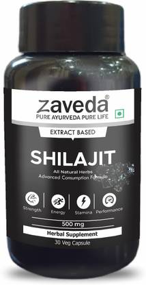 ZAVEDA Shilajit extract capsules, Original and Pure Himalayan Shilajeet (30 Capsules)