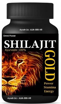 Omni Power Ayurvedic Shilajit Gold Capsules For Stamina and Power 30 Tablet