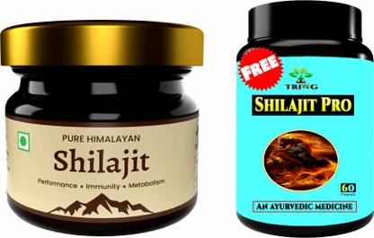 Trivang Shilajit Capsule with Safed Musli & Ashwagandha fre shilajit resin15g