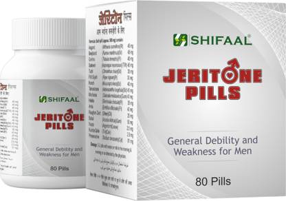 SHIFAAL Jeritone Pills (80Pills) General Debility and Weakness for Men