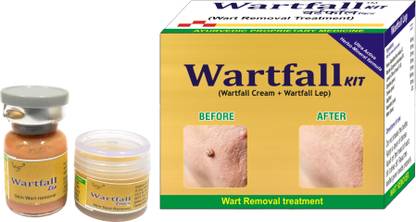 wartfall kit ayurvedic wart removal cream for permanent, painless removal of wart (5ml/g)