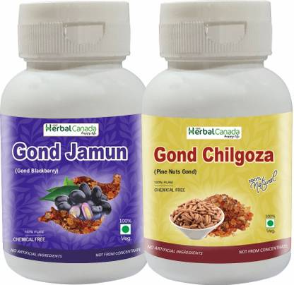 HARC Herbal Canada Gond Jamun (60g) + Gond Chilgoza (60g) | Boost Immunity | Healthy Combo Pack