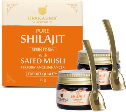 UPAKARMA Pure Shilajit Resin with Safed Musli to Boost Performance, Power, and Stamina