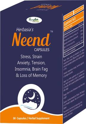 Sri herbasia biotech Neend Capsuls Reduse Stress, Tension & Insomnia