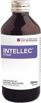 INTELLEC Syrup | Ayurvedic Herbal Remedy For Better Memory, Focus, Stress Management & Promote Overall Mental Health | 200 ml X 3 bottles