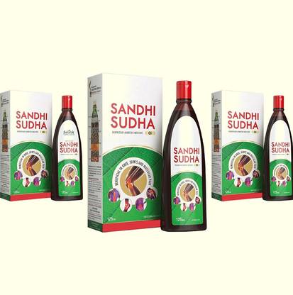 Manto SANDHI SUDHA 125 ml OIL FOR JOINT PAIN RELEIF(PACK-3)