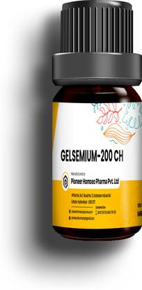 PIONEER HOMOEO GELSEMIUM-200CH MULTIDOSE GLOBULES PILLS 150pills(aprx).