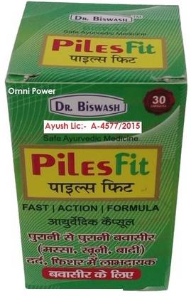 Omni Power PILES FIT Safe Ayurvedic Fast Action Capsules