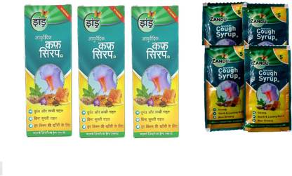 ZANDU cough Syrup bottle and pouch For quick relief from all type of cough