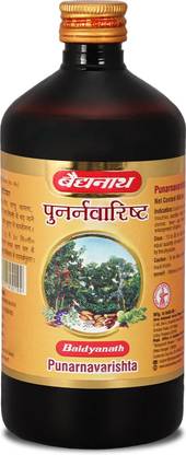 Baidyanath Punarnavarishta |Useful in Liver Problems & Kidney Disorders, help to Relief from all kinds of Body Pains | Help in skin diseases & Also helps in the formation of urine | 450 ML