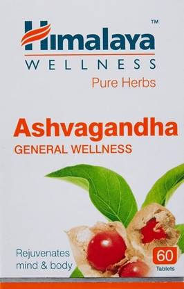HIMALAYA Ashwagandha (1 Pack, 60 Tablets)
