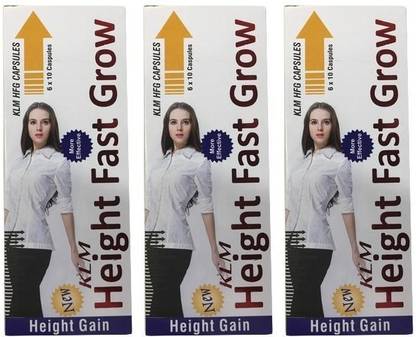 tiw KLM Height Fast Grow (3 Packs, 60 Capsules Each)