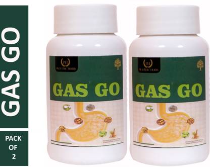 HEALTHBIZZ Gas Go Capsule| Helps To Break Up Gas and Acidity (Pack of 2)