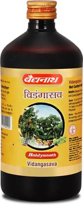 Baidyanath Vidangasava Helps in Intestinal Worms 450 ml.