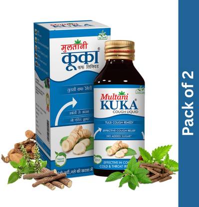 Multani Tulsi Kuka Cough Liquid Sugar Free | Quick Cough Relief -