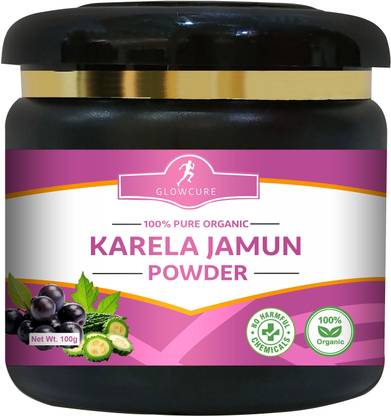 GLOWCURE Karela Jamun Powder - For Maintaining Blood Sugar Levels