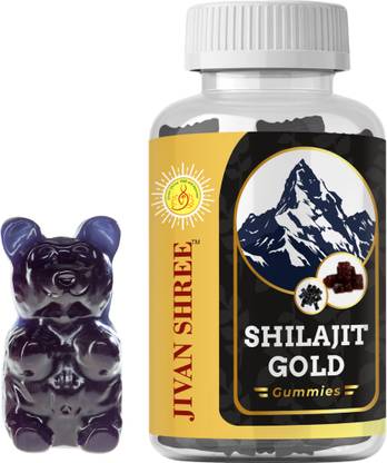 JIVAN SHREE Pure Shilajit Gummies with Ashwagandha Safed Musli Energy | Testosterone Support
