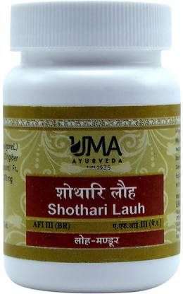 Uma Ayurveda Shothari Loh 80 Tab Useful in Bone Joint Care Deficiencies Swelling Anemia