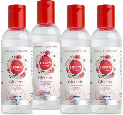 Leeford Glycerin with Rose Water | For Dry, Damaged, Cracked Skin & Diaper Rashes