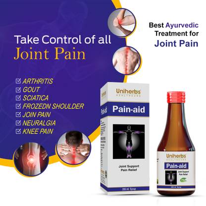 Uniherbs Pain Aid Joint Pain Relief Syrup | Instant Relief From Aches & Pain | 200 ML